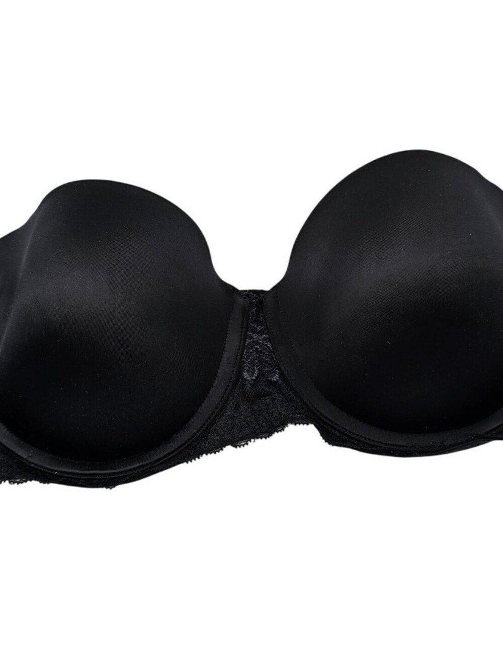 Vintage Lilyette Womens Sz 36D Lightly Padded Strapless Bra Solid Black